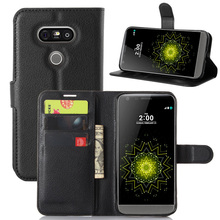 for LG G5 Case Wallet Card Stent Cases Lichee Pattern Case Flip Leather Covers Protect Cover black Case for LG 5 LG5 H830 LG830 2024 - buy cheap