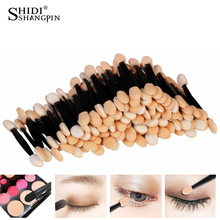 SHIDISHANGPIN 30PCS Disposable Eyeshadow Brush Dual Sided Sponge Nylon Sets & Kits Eye Shadow Brushes Makeup Cosmetic Applicator 2024 - buy cheap