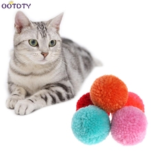 5 Pcs Cat Toy Plush Balls Assorted Pet Game Kitten Interactive Soft Candy Color 2024 - buy cheap