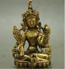 YM-estatua de Buda folclórico, estatua de latón tibetano, budismo, Loto verde, Tara, Bodhisattva, kwan-yin, 304 2024 - compra barato