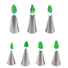 7 pcs/set Leaf Tips Stainless Steel Icing Piping Nozzles Cake Decorating Pastry Sets Cupcake Tools Baking Mold 2024 - buy cheap