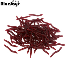 BLUEJAYS 50pcs/lot 35mm 0.24g Soft Lure Fishing Bait Simulation Earthworm red Worms Artificial Bait Lifelike Fishy Smell Lures 2024 - buy cheap