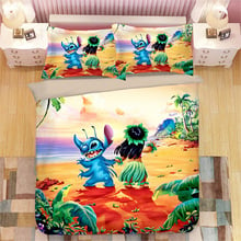 2019 New lilo and stitch bedding set  single double twin full queen king size cartoon girls bed cover pillow cases room decor 2024 - buy cheap