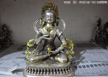 Estátua do leão de bronze Collectible S0655 9 Tibete Budismo Templo Cobre Bronze Gild Vajrasattva Vajradara Estátua de Buda 2024 - compre barato