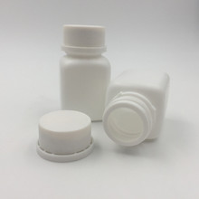 100PCS/LOT 30ml 30cc plastic square HDPE white pills bottle medical container with tamper proof cap for medical packaging 2024 - buy cheap