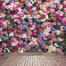 Фон для свадебной фотосъемки с цифровым принтом белые розовые синие цветы 2024 - купить недорого