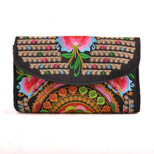 Nice National Embroidery Women Small Shopping handbags!Hot Bohemian Floral prints shoulder&Crossbody bags All-match Canvas bags 2024 - buy cheap