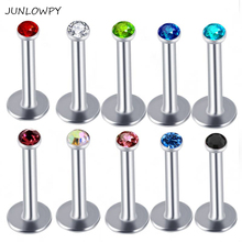 JUNLOWPY Surgical Internally Threaded Screw Labret Stud Lip Ring Earring Bar Barbell Helix Piercing Body Jewelry 100pcs 6/8/10mm 2024 - buy cheap