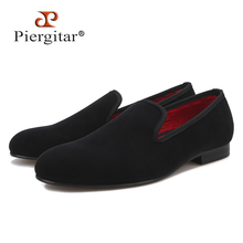 Piergitar 2019 Plain Cotton Fabric Men casual Shoes Plus Size Men Loafers British Style smoking slipper Men's Flats Size US 4-17 2024 - buy cheap