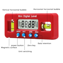 Сильный магнитный уровень линейка электронный цифровой дисплей Дух Уровень инструмент Инклинометр Угол линейка 100 мм измерительный инструмент 2024 - купить недорого