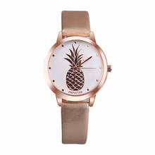 Vintage Watches Womens Pineapple Patterned Faux Leather Band Casual Quartz Wrist Watch Ladies Jewelry Clock Relogio Feminino 2024 - buy cheap