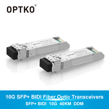 OPTKO 10 г SFP + BIDI волоконно-оптические трансиверы модуль Fibra Optica 40 км, 1270/1330 нм, разъем LC, DDM, 1 пара 2024 - купить недорого