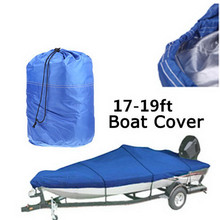 Blue Speedboat cover 210D 17-19 ft 125 inch  Extra Heavy Duty Boat Sr   Waterproof Fish - Ski V-Hull Hot Sell 2024 - buy cheap