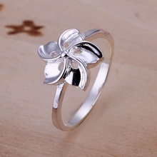 Оптовая продажа, кольцо с покрытием из серебра 925 пробы, модные ювелирные изделия из серебра, кольцо с цветком/aqfajhma aqhajaki R130 2024 - купить недорого