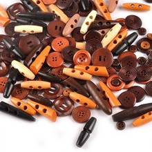 20Pcs Random Mixed Horn Toggle Wooden Buttons For Clothes DIY Sewing Accessories Garment Scrapbooking Crafts Decoration M1894 2024 - buy cheap