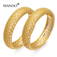 WANDO 2pcs/lot Top Quality Vintage Ethiopian Bangle for Women Gold Color Dubai Bride Wedding Bracelet Africa Arab Jewelry B158 2024 - buy cheap