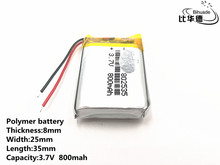 10pcs/lot Good Qulity 3.7V,800mAH,802535 Polymer lithium ion / Li-ion battery for TOY,POWER BANK,GPS, 2024 - buy cheap