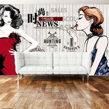 Beibehang Custom wallpaper 3d photo murals retro nostalgic fashion makeup beauty shop sofa background wall papers home decor 3d 2024 - buy cheap