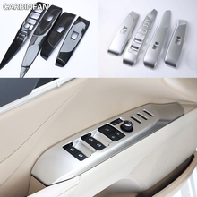 ABS Inner Car Door Doorknob Armrest Window Glass Lift Button Panel Cover Trim 4Pcs/Set For Toyota Camry 2018 2024 - buy cheap