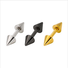 SE05 Titanium Screw-back Spike Stud Earrings For Women Men 316l Stainless Steel Earring Good Quality Jewelry 2024 - buy cheap
