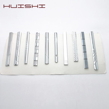 HUISHI Classic Simple Style Pin Clasp Bar Tie Clip For Men Silver Color Male Business Necktie Clip 18 Style Mens Tie 2024 - buy cheap