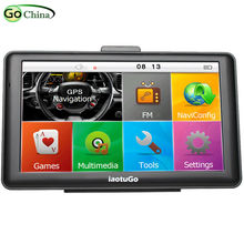 IaotuGo 7 дюймов емкостный сенсорный экран GPS автомобильный навигатор 256,8 г, Bluetooth, AV-IN HD 800*480 Eu/US грузовик Карты бесплатное обновление 2024 - купить недорого