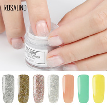 ROSALIND-Polvo de inmersión para uñas, 10g, Color Natural, brillo holográfico, acrílico, para decoración de uñas, No necesita lámpara de curado 2024 - compra barato