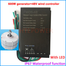 600W generator with wind controller 48V wind turbines system controller with LED generator with holder options three phase AC 2024 - buy cheap