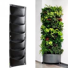 96*30cm 7 Pockets Vertical Garden Planter Grow Bag Wall-mounted Planting Flower Bags Vegetable Living Garden Supplies 2024 - buy cheap