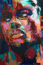 Free shipping! Pop Art Nielly Francoise man Face Modern Abstract 100% Handmade Oil Painting on canvas home decoration 2024 - buy cheap