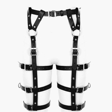 2019 New Punk sexy women faux Leather belts slim Body Bondage Cage Sculpting Harness Waist Belt Straps Leg Ring Belts Accessory 2024 - buy cheap