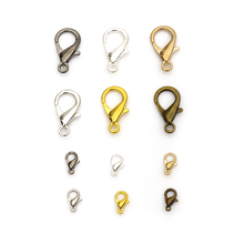 100pcs/lot 10mm gold silver bronze color Alloy Lobster clasp Hooks for necklace bracelet chain DIY jewelry findings&components 2024 - buy cheap