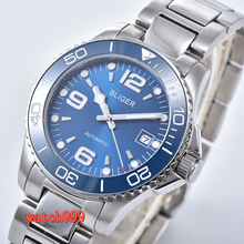 Мужские Водонепроницаемые механические часы с синим циферблатом, 40 мм 2024 - купить недорого