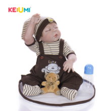 KEIUMI 57 cm bebé Reborn muñecas de moda DIY juguetes de 23 pulgadas de silicona renacido bebés completa de cuerpo Bebe para niños, regalos de cumpleaños 2024 - compra barato