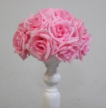 SPR 15 см Розовый Элегантный Искусственный шелк опрессовка Роза цветок шар Висячие целующиеся шары для свадебной комнаты украшение для вечеринки принадлежности 2024 - купить недорого