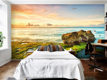 The  custom 3D murals,beautiful seaside scenery  , the living room sofa TV wall bedroom background wall paper 2024 - buy cheap