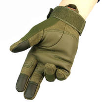 Тактические перчатки с полными пальцами мужские армейские военные наружные охотничьи стрельбы страйкбол Пейнтбол защитные перчатки для полиции 2024 - купить недорого