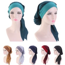 Muslim Women Beanie Turban Hat Head Scarf Stretchy Wrap Bandana Hijab Cap Hair Loss Flower Print Cancer Chemo Cap Arab Indian 2022 - buy cheap