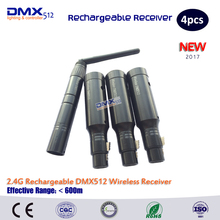 Receptor inalámbrico Dmx 3, 2,4G, batería integrada y 1 controlador transmisor para batería LED, luz de escenario 2024 - compra barato