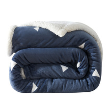 Двухслойное зимнее шерстяное одеяло, Кашемировое теплое Флисовое одеяло хорька для кровати, супермягкое покрывало на диван, покрывало для ... 2024 - купить недорого