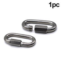 Carabiner Clip Connector Oval Locking Fishing Outdoor Climbing Keychain Accessories Reliable Mountaineering Hook Buckle Hiking 2024 - buy cheap