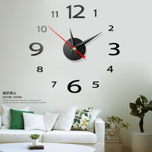 Relógio de parede 3d de acrílico espelhado, relógio para parede de diy, decoração de casa, agulha moderna de quartzo, adesivos para parede 2024 - compre barato