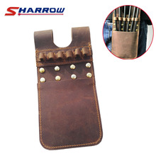 1 Pc Archery Pocket 2 Colors Leather Quiver Waist Pocket  Pouch Hunting Shooting 2024 - buy cheap