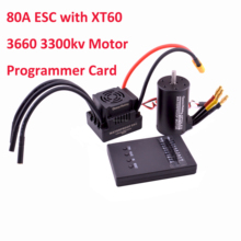 80a 120a esc 2-4s & 3660 3300kv 3800kv/3670 2150kv 2650kv, motor sem escova para carro 1/8 1:8 rc parte do modelo de caminhão 2024 - compre barato