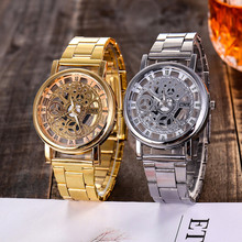 Fashion hollow steel watch silver gold luxury wrist watch clock retro relogio feminino luxury watch ladies stainless steel 30* 2024 - buy cheap