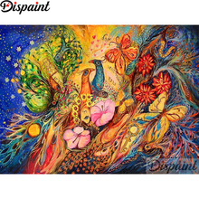 Dispaint Full Square/Round Drill 5D DIY Diamond Painting "Peacock flower" 3D Embroidery Cross Stitch Home Decor Gift A12723 2024 - buy cheap