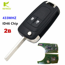 Mando a distancia con tapa de reemplazo KEYECU, 2 botones, 433MHZ, Chip ID46 para Opel/Vauxhall Insignia Astra J Zafira C Mokka ADAM 5WK50079 2024 - compra barato