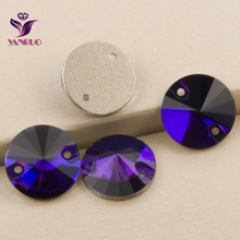 Purple Velvet 3200 Rivoli Cose en Rhinestones 8 10 12 14 16 18mm Rhinestone Espalda Plana cose en Piedras de Cristal de Prendas de vestir cuentas 2024 - compra barato