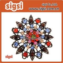 Shiny colorful crystal rhinestone flower brooch elegant broach jewelry 2024 - buy cheap