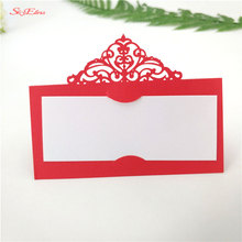 Cheap 10pcs Laser Cut seating card table Party Suppies Anniversary Guest Hollow guest name card 6Z SH873 2024 - buy cheap